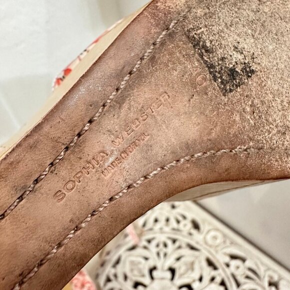 Sophia Webster flamingo wood wedges 40 - Picture 8 of 8